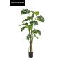 Pianta artificiale Philodendron monstera deliciosa TANIESO, tronco artificiale, radici aeree, 180 cm