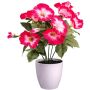 Fiore artificiale Petunia VALMAR in vaso in melamina, rosa-bianco, 30 cm