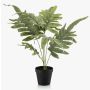 Felce artificiale Felce dorata SCORPI in vaso decorativo, grigio-verde, 60 cm