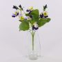 Fiore artificiale decorativo Pansy BAHNY su bastoncino, viola-bianco, 22 cm