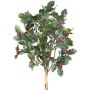 Girocchia artificiale NALFO con bacche, congelata, glitterata, verde-rossa, 35 cm