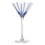 Bicchiere da martini OCTAVIUS a righe, blu-trasparente, 21cm, Ø12cm