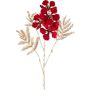 Ramo decorativo albero di fuoco FROLKA con fiori, rosso-oro, 85 cm