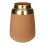 Vaso in vetro FLORINI, rosa antico-oro opaco, 24,2 cm, Ø 17 cm