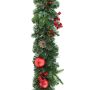 Ghirlanda artificiale di abete VISALIA, verde, frutti, 180cm, Ø30cm