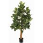 Albero artificiale di ficus lyrata TUNGA, tronchi naturali, verde, 150cm