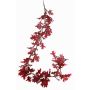 Ghirlanda artificiale di quercia ERASMIA, rosso bordeaux, 180cm
