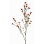 Fiore artificiale di cera NIANG, arancione-rosso, 80cm, Ø1,5-2,5cm