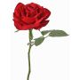 Rosa artificiale NIKOLETA, rosso, 30cm, Ø12cm