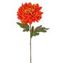 Crisantemo finto DELPHINA, arancione, 65cm, Ø14cm