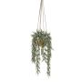 Cesto appeso di eucalipto artificiale RAMINA, vaso in ceramica dorato, verde-grigio, 75cm