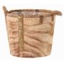 Fioriera in legno DABIH con manici in corda, marrone, 24cm, Ø29cm