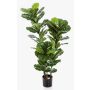 Ficus Lyrata artificiale GUDJA, tronchi artificiali, verde, 130cm