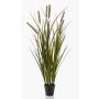Cannuccia di palude finta ZWENA con pannocchie, verde-giallo, 85cm
