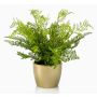 Felce femmina artificiale HANNU in vaso di ceramica dorato, verde, 40cm