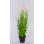 Pennisetum artificiale UBON con pannocchie, vaso decorativo, verde, 50cm