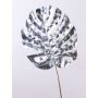 Foglia artificiale di filodendro Monstera Deliciosa AMETS, argento, 90cm