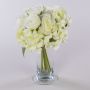 Bouquet di fiori artificiali FOUDILA, rose, ortensie, bianco, 25cm