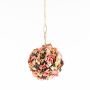 Palla appesa di fiori secchi ZOA con occhiello, rosa-viola, Ø14,5cm