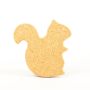 Sottobicchiere a forma di scoiattolo SKIPPY, sughero, naturale, 19,5x19x2cm