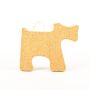 Sottobicchiere a forma di cane STROLCHI, sughero, naturale, 27,5x23,5x2cm
