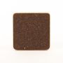 Sottobicchiere quadrato in sughero pressato MANARA, naturale scuro, 20x20x2 cm