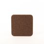 Sottobicchiere quadrato in sughero pressato MANARA, scuro-naturale, 14,5 x 14,5 x 2 cm