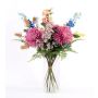 Bouquet artificiale estivo LOLANA, delphinium, rosa-blu, 70cm, Ø50cm