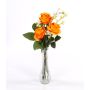 Boquet di rose finte SIMONY con accessori, arancione, 45cm, Ø20cm