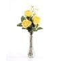 Boquet di rose finte SIMONY con accessori, giallo, 45cm, Ø20cm