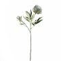 Ramo di fiori artificiale peonia GALENE, Eco Collection, grigio-azzurro, 65 cm, Ø 10 cm