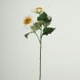 Ramo di plastica girasole HAITALA, Eco Collection, bianco-lilla, 65 cm, Ø 9-10 cm