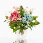 Bouquet artificiale estivo KAUWELA, rosa-bianco-blu, 40cm, Ø40cm