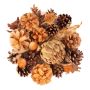 Potpourri d'autunno YIDU, pigne di abete, rami secchi, marrone-arancione-verde, 250g