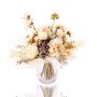 Mazzo di fiori artificiali RAWENNA effetto secco, beige-bianco, 40 cm, Ø 50 cm