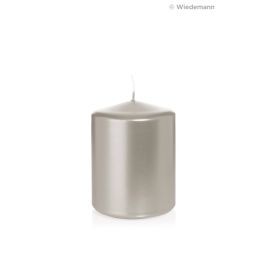 Candela A Sfera Rosella INNA-Glas – Argentata, Diametro 6 Cm, Durata 10 Ore, Prodotta In Germania, Forma Cilindrica