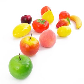 Mix di frutta di plastica FIDAN, multicolore, 5-8cm Mix di frutta di plastica FIDAN, multicolore, 5-8cm