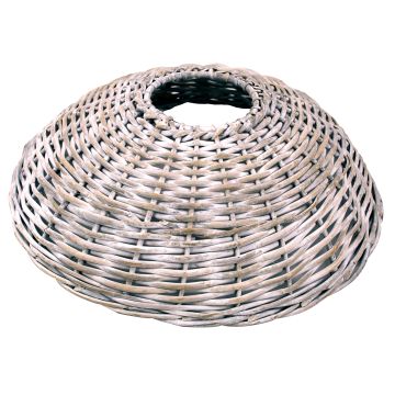 Cesto natalizio JERICHO in rattan, bianco calcinato, 25cm, Ø105cm