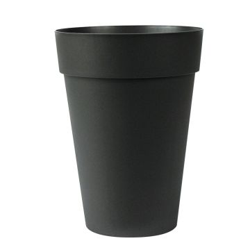 Vaso alto rotondo VINAYA in plastica, antracite, 36 cm, Ø27 cm