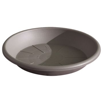 Sottopiantiera rotonda DONIKA in plastica, con fori, taupe, 4 cm, Ø 22 cm