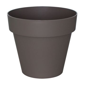 Vaso da fiori rotondo VINAYA in plastica, con fori, taupe, 31 cm, Ø 35 cm