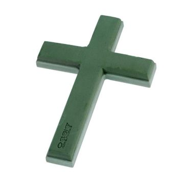 OASIS® Schiuma per fiori freschi croce, fiori funebri, base in schiuma rigida EcoBase, supporti in legno, verde, 46x31x4,5cm OASIS® Schiuma per fiori freschi croce, fiori funebri, base in schiuma rigida EcoBase, supporti in legno, verde, 46x31x4,5cm