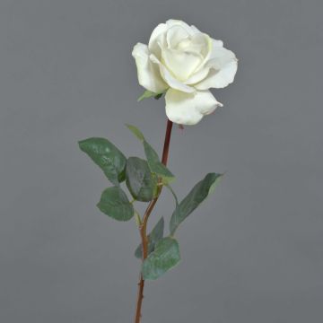Rosa finta AMELIE, bianco, 70cm, Ø8cm