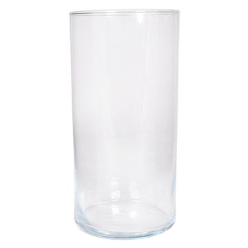Lampada da tavolo SANYA OCEAN, vetro, cilindrica, trasparente, 30 cm, Ø 15 cm