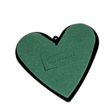 OASIS® Ideal Schiuma floricola a cuore, decorazione per matrimoni, base in plastica, occhiello per appendere, verde, 14x12x3,5 cm OASIS® Ideal Schiuma floricola a cuore, decorazione per matrimoni, base in plastica, occhiello per appendere, verde, 14x12x3,5 cm