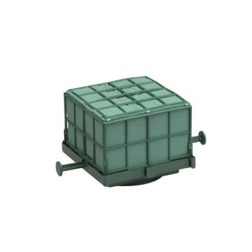 OASIS® Schiuma umida per auto, decorazioni nuziali, base in plastica, griglia, ventosa, verde, 11x11x9 cm OASIS® Schiuma umida per auto, decorazioni nuziali, base in plastica, griglia, ventosa, verde, 11x11x9 cm