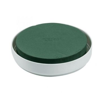 OASIS® Vaschetta rotonda con schiuma umida per composizioni floreali, in vaschetta di plastica, verde-bianco, 5 cm, Ø 30 cm OASIS® Vaschetta rotonda con schiuma umida per composizioni floreali, in vaschetta di plastica, verde-bianco, 5 cm, Ø 30 cm