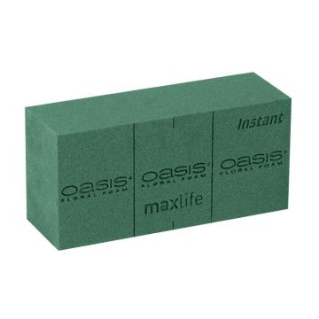 OASIS® Massa per fiori freschi Instant Maxlife con linee di taglio, verde, 23x11x7,5 cm OASIS® Massa per fiori freschi Instant Maxlife con linee di taglio, verde, 23x11x7,5 cm