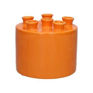 Vaso Dolomit VIVIANNE con 6 aperture, arancione, 14,3cm, Ø17cm Vaso Dolomit VIVIANNE con 6 aperture, arancione, 14,3cm, Ø17cm