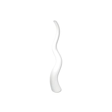 Vaso decorativo di design WALENTINA a forma di onda, bianco, 158 cm, Ø 20 cm